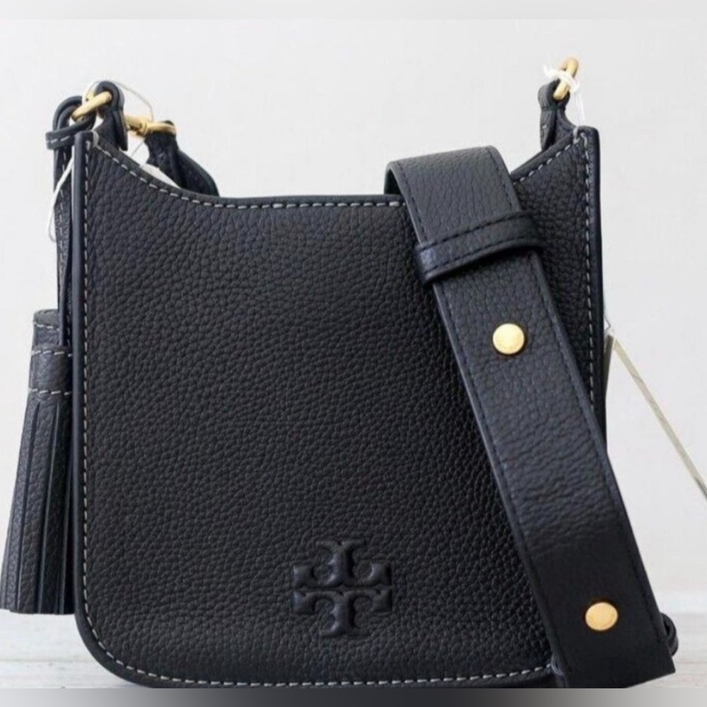 Tory Burch Thea Mini Shoulder Bag Crossbody Bag Black Gold NWT